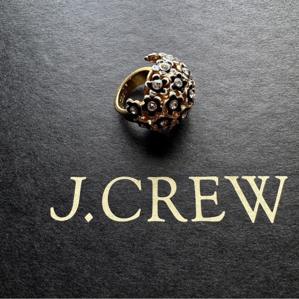 J. Crew cocktail flowery ring